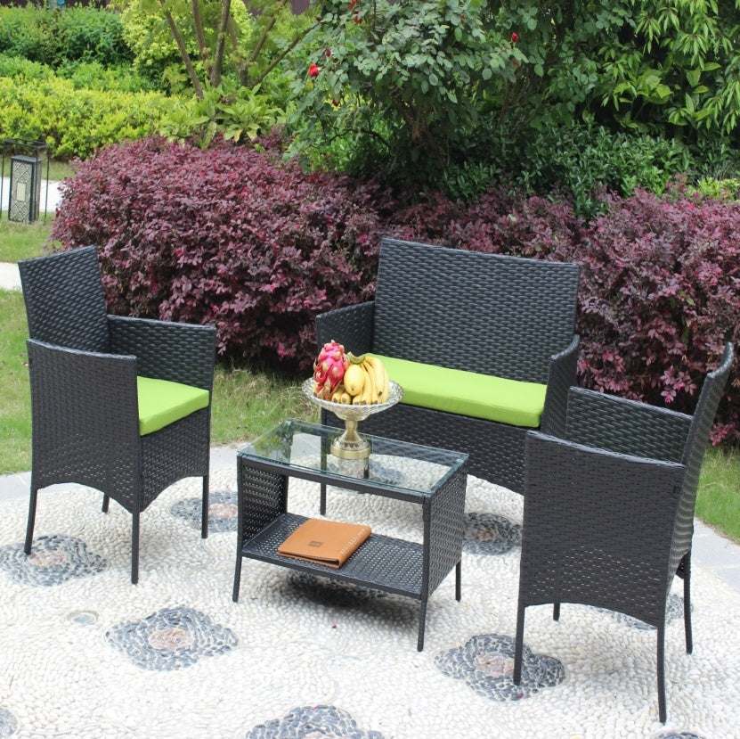 4 PC Rattan Patio Furniture
