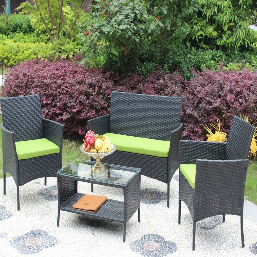 4 PC Rattan Patio Furniture