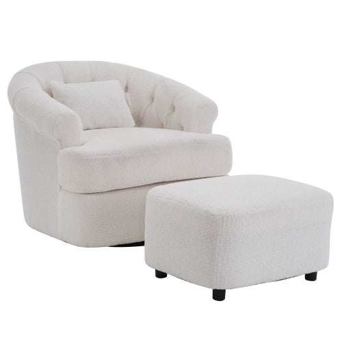 Swivel Chair with Ottoman