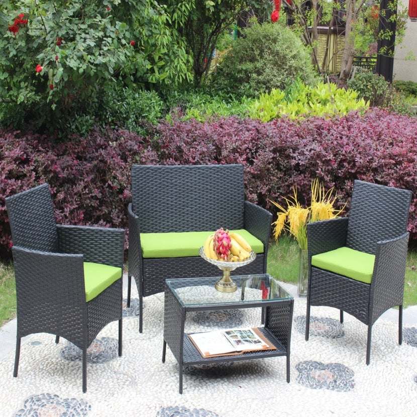 4 PC Rattan Patio Furniture
