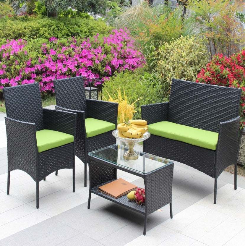 4 PC Rattan Patio Furniture