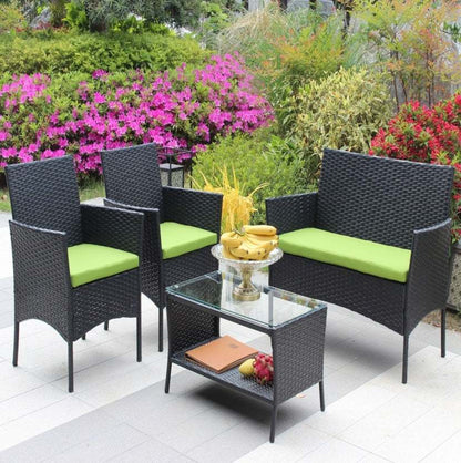 4 PC Rattan Patio Furniture