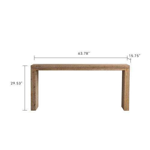 Console Table with Solid Wood
