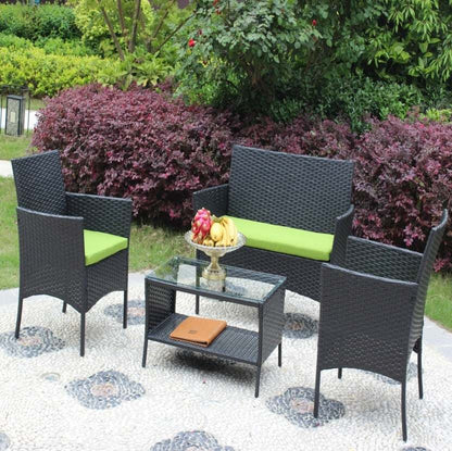 4 PC Rattan Patio Furniture