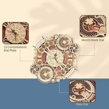 Robotime ROKR Time Art Zodiac Wall Clock