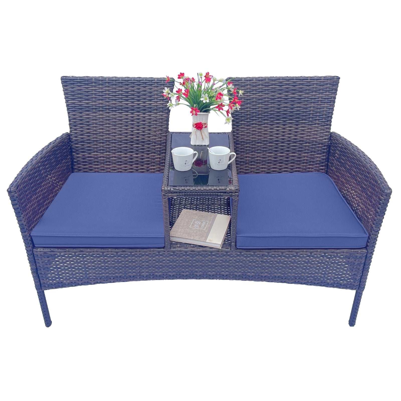 Wicker Patio Conversation Furniture Set