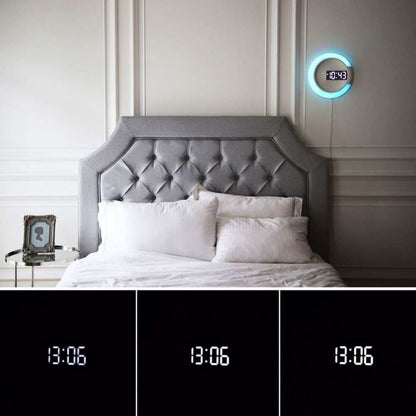 LED mirror hollow wall clock