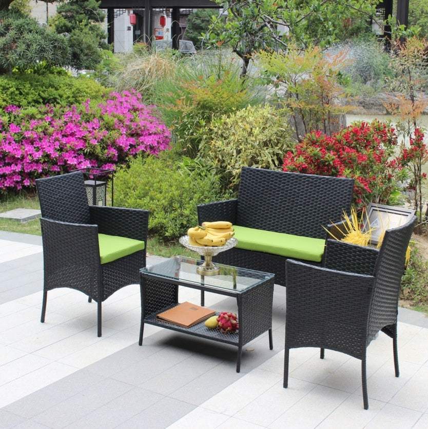 4 PC Rattan Patio Furniture