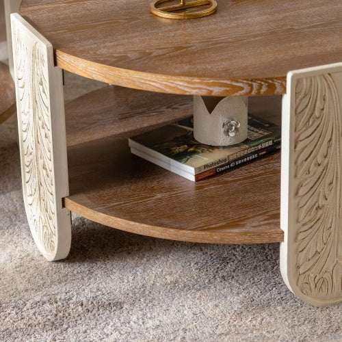 Carved Wooden Coffee Table