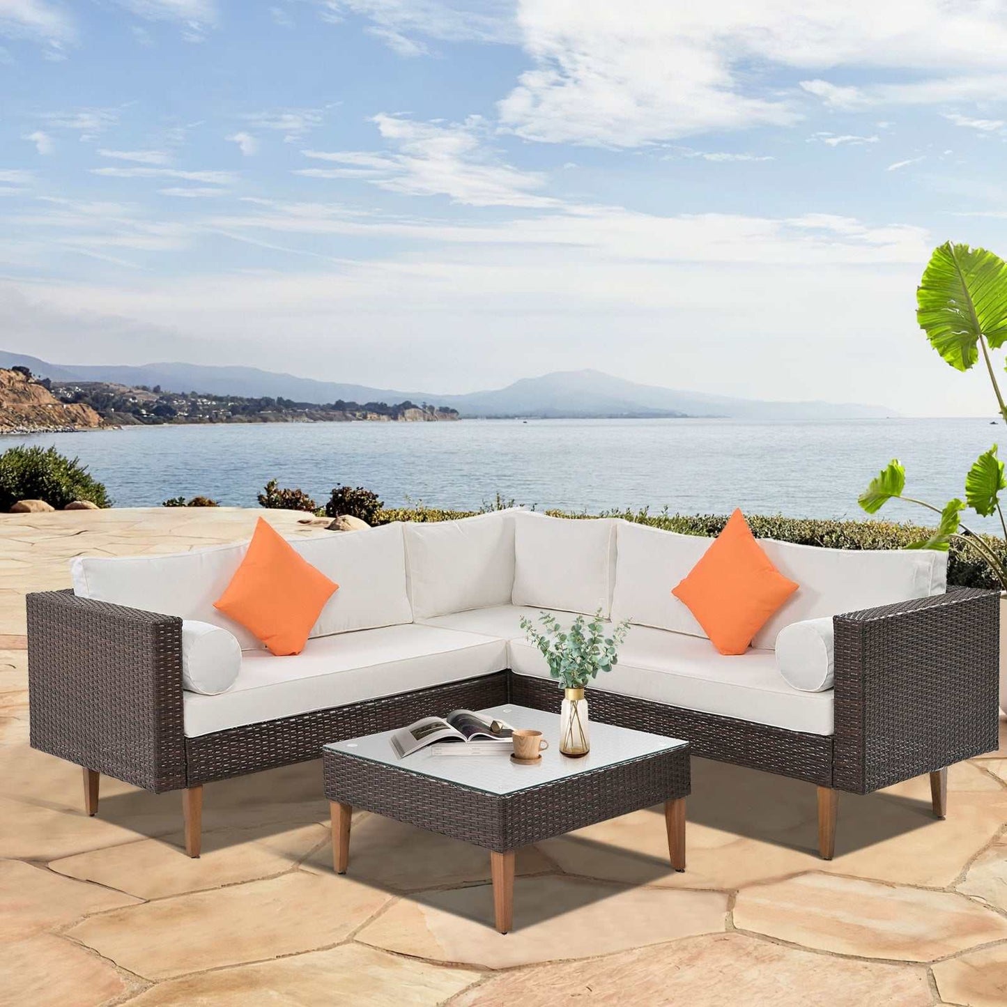 Outdoor Wicker Sofa