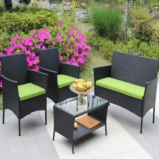 4 PC Rattan Patio Furniture