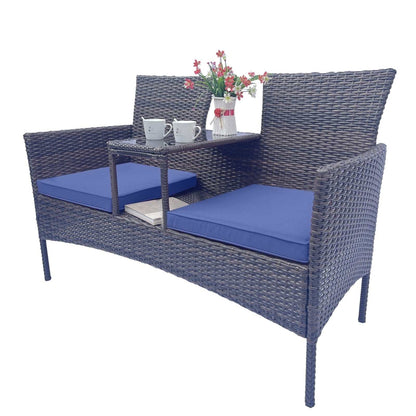 Wicker Patio Conversation Furniture Set
