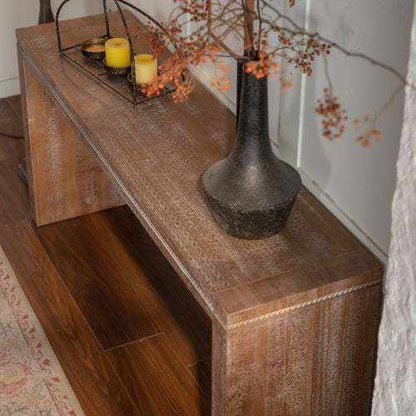 Console Table with Solid Wood