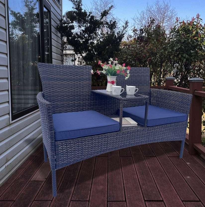 Wicker Patio Conversation Furniture Set