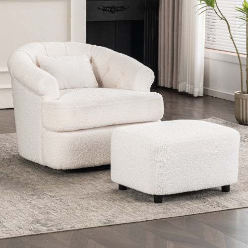 Swivel Chair with Ottoman