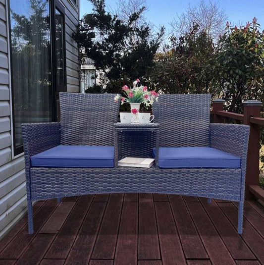 Wicker Patio Conversation Furniture Set
