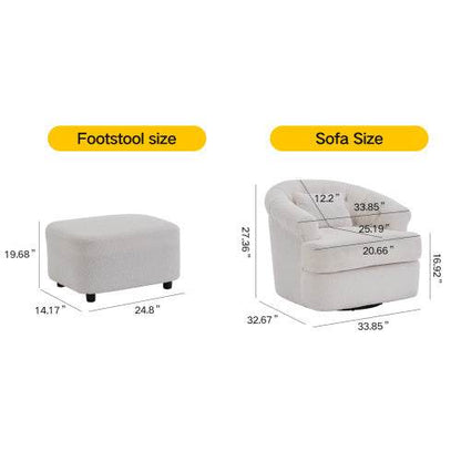 Swivel Chair with Ottoman