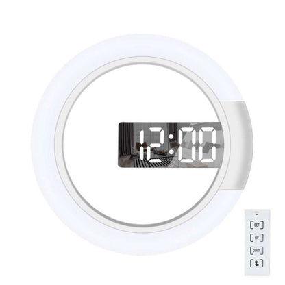 LED mirror hollow wall clock