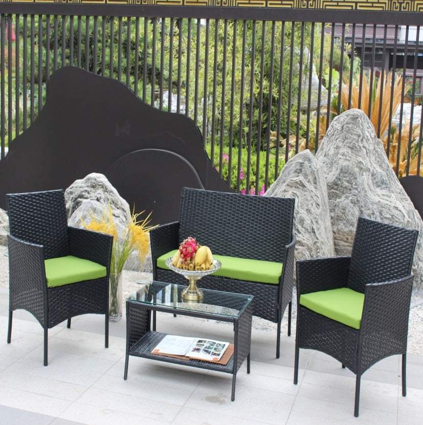 4 PC Rattan Patio Furniture