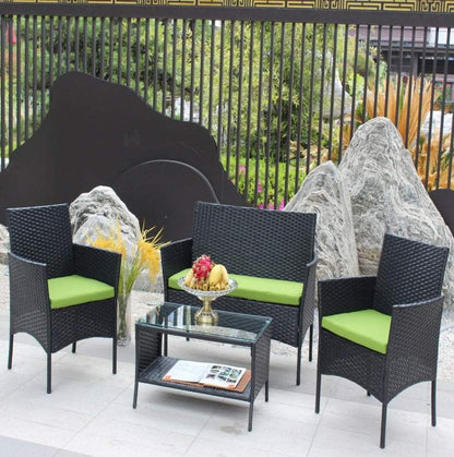 4 PC Rattan Patio Furniture