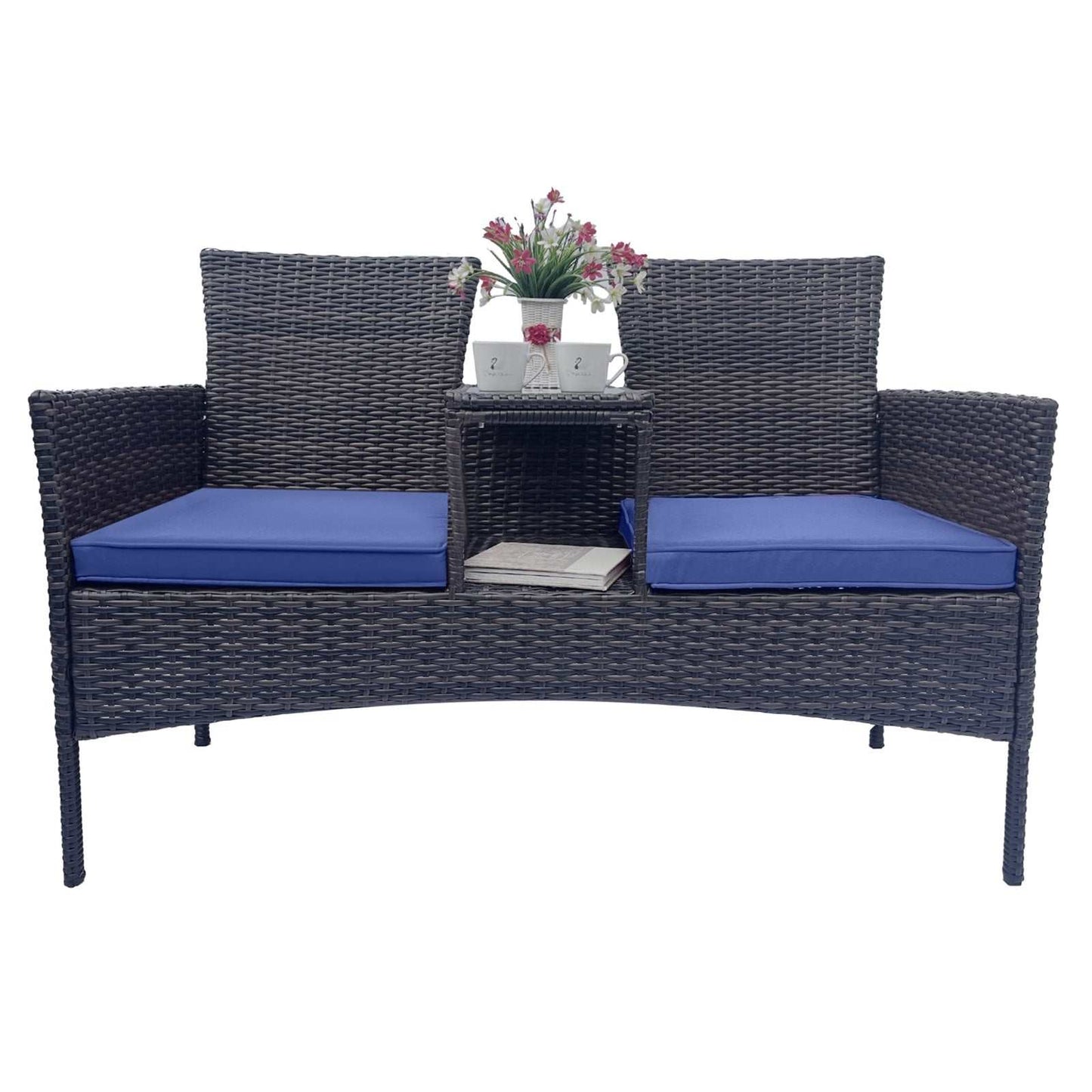 Wicker Patio Conversation Furniture Set