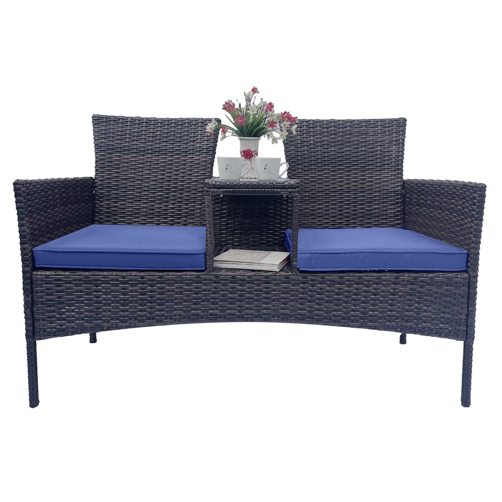 Wicker Patio Conversation Furniture Set